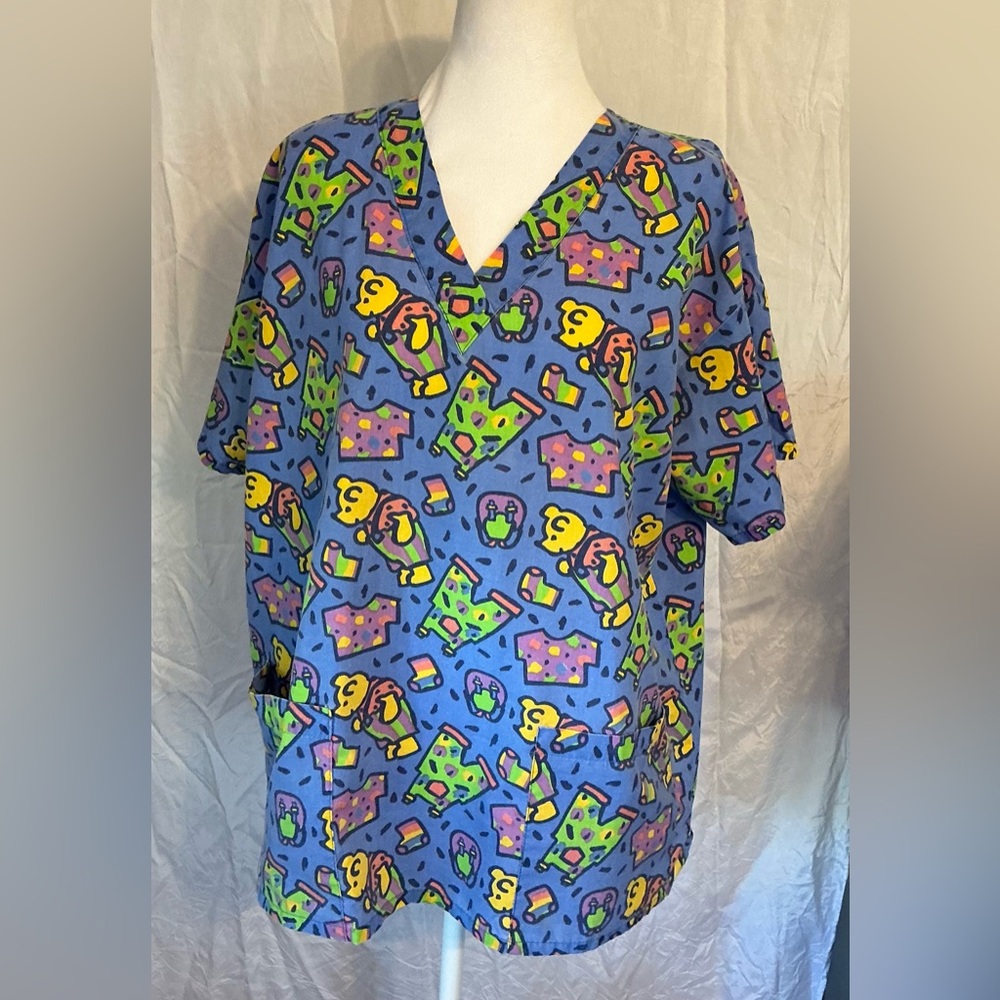 Barco Uniforms Blue Cartoon Print Tunic